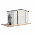 8X6FT (48 Sq Ft) Outdoor Gray Metal Storage Shed for Garden, Backyard, Patio, Sundries and Bike Storage