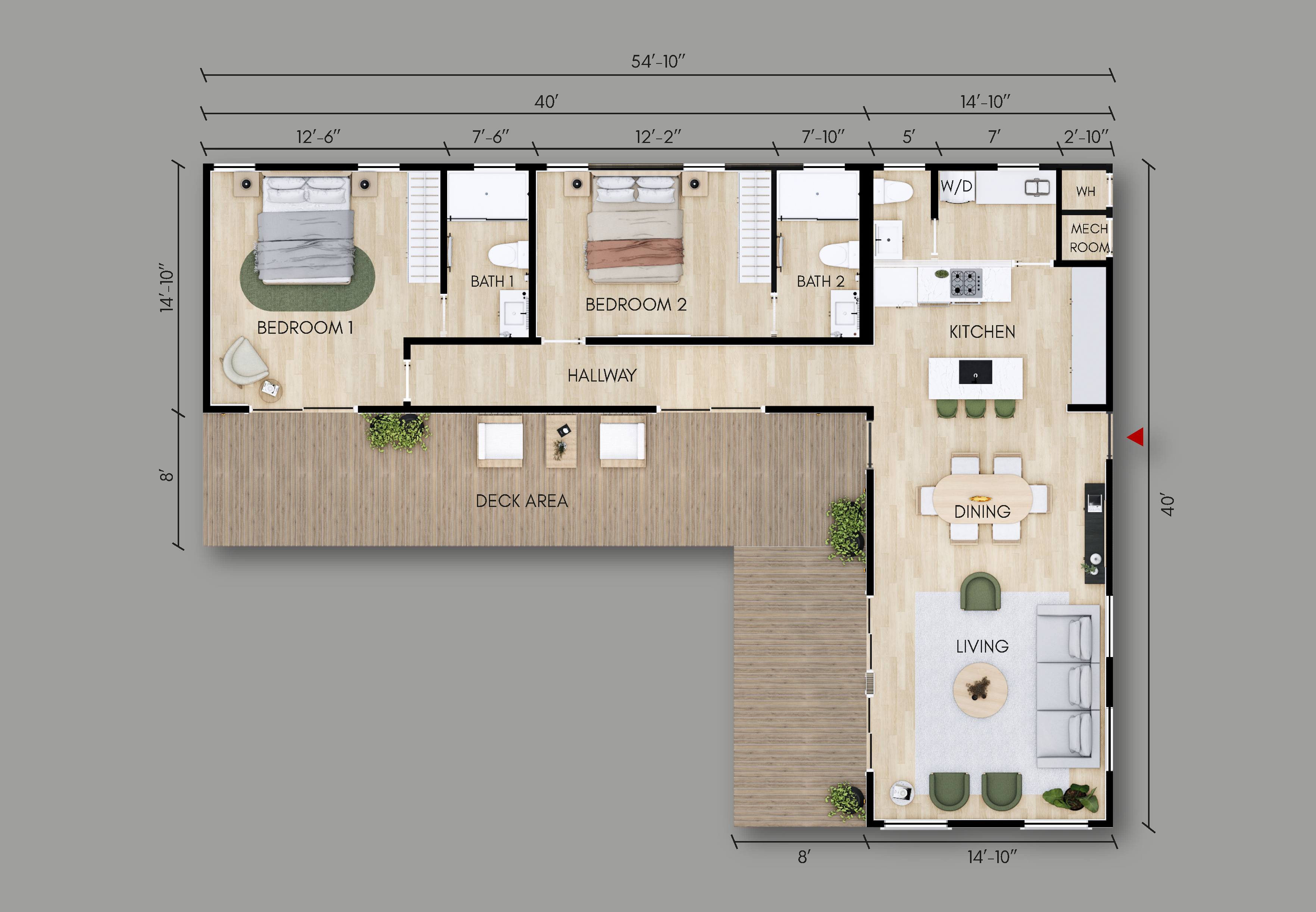 The Zion 1200 — Premium Modern Yard Income Residence $256,470