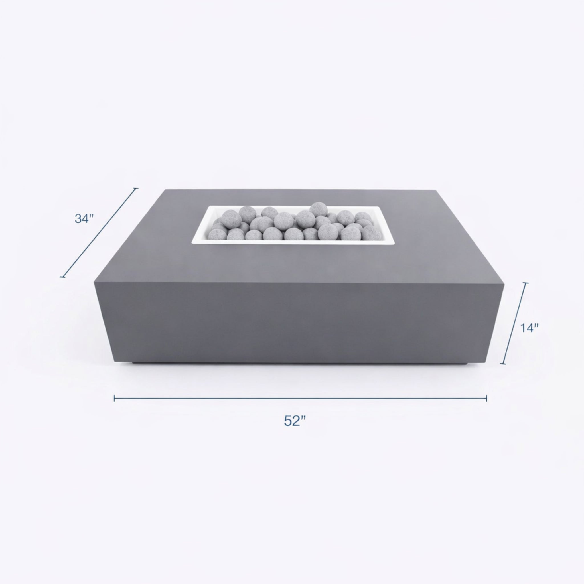 Modern Concrete Fire Pit Table