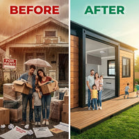 20FT 40FT Expandable Folding Container House Prefab Housed Portable Steel Prefabricated Modular House — Before & After
