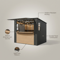 8'X7' Cabana Entertainment Shed — infographic