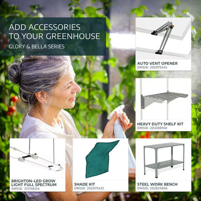 Bella 8 Ft. X 8 Ft. Silver/Diffused Polycarbonate DIY Greenhouse Kit