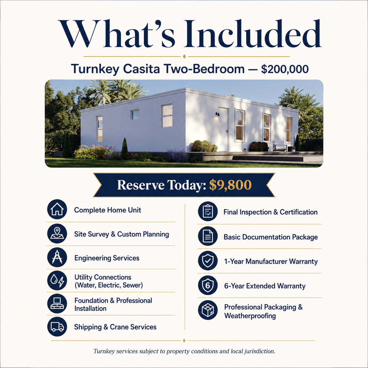 BOXABL Casita Two-Bedroom — Modern Luxury Turnkey ADU, Fully Installed + Permitting Included | $200,000