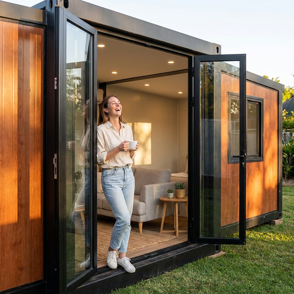 Container House Built for Quick Setup, 3 Bedrooms, Steel Frame, Full Electrical System