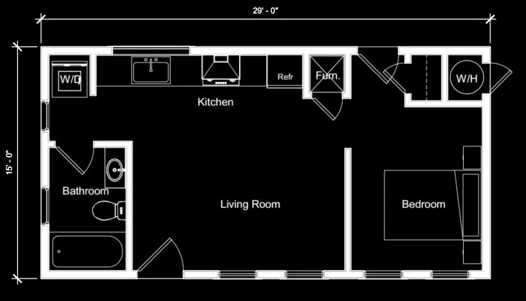 The Crest — 435 sqft Modern & Spacious ADU $115,000