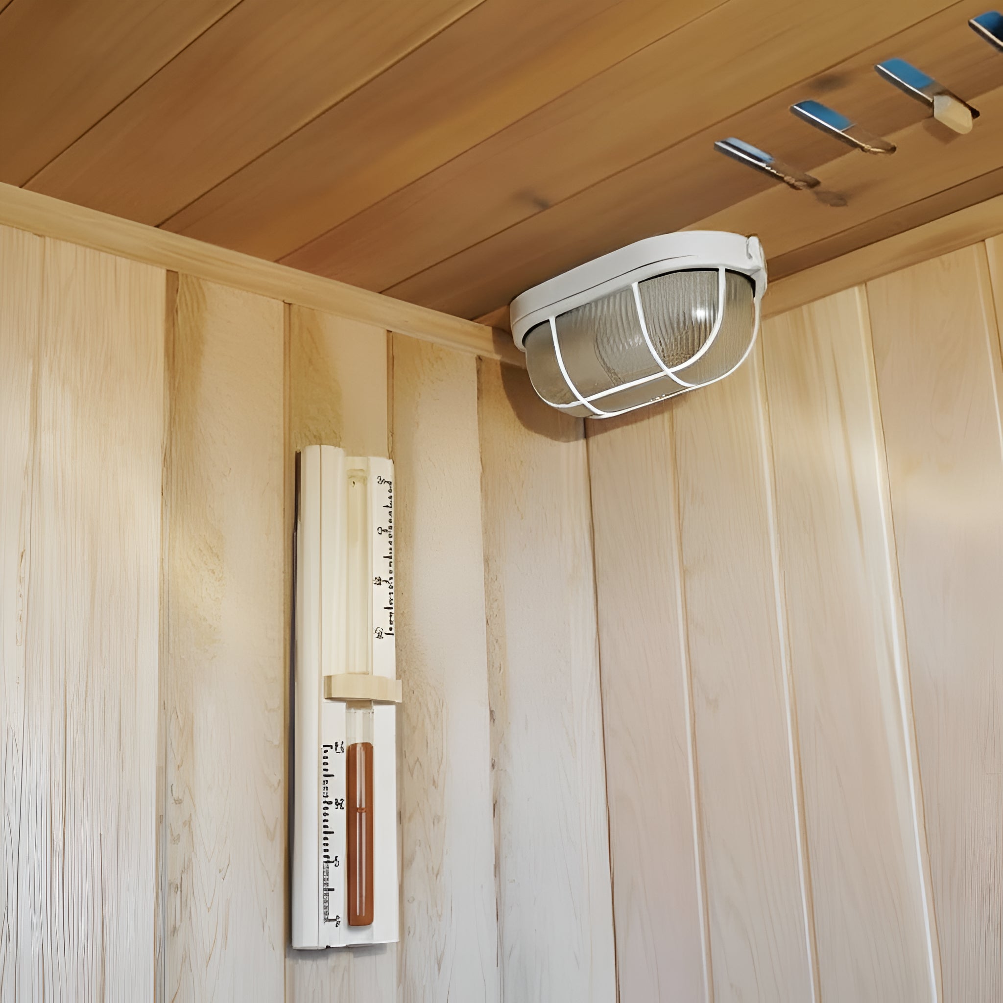 4-Person Traditional Indoor Sauna with Double Bench